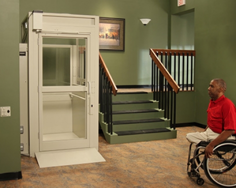 bruno enclosed vertical platform lift