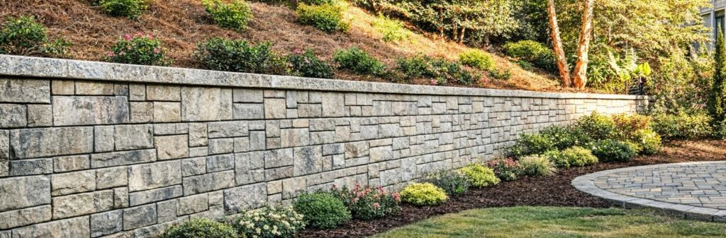 Landscaping and hardscaping for accessibility with drainage control by Outdoor Spaces