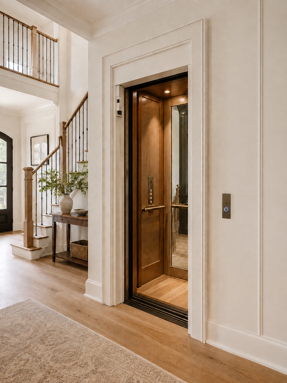 Home elevator Atlanta North Georgia residence with an accessible main-floor entrance