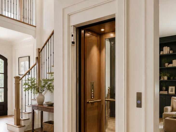 Elegant home elevator Atlanta North Georgia homeowners can consider for comfortable access between floors.