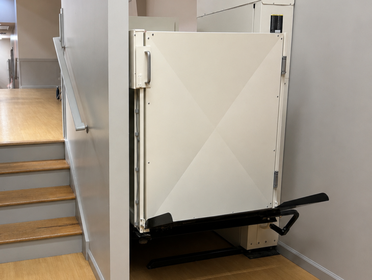 Vertical wheelchair lift for Roswell GA churches, garages and businesses