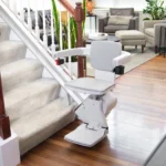 beautiful straight stair lift in Sandy Springs home
